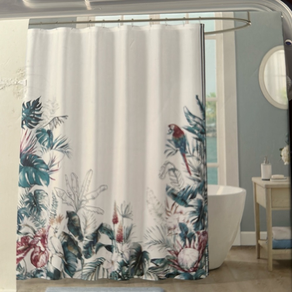 Soho lift paradise parrots shower curtain